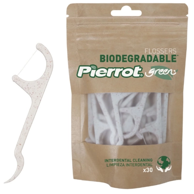 Pierrot Flossers Green Биоразрадими конци за зъби x 30 броя