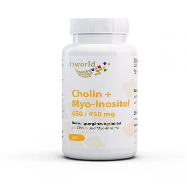 Vita World Cholin + Myo-inositol / Холин + Мио-инозитол 450 mg, 60 капсули