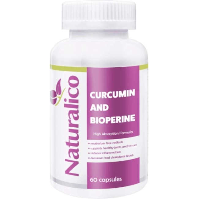 Naturalico Curcumin And Bioperine 60 капсули