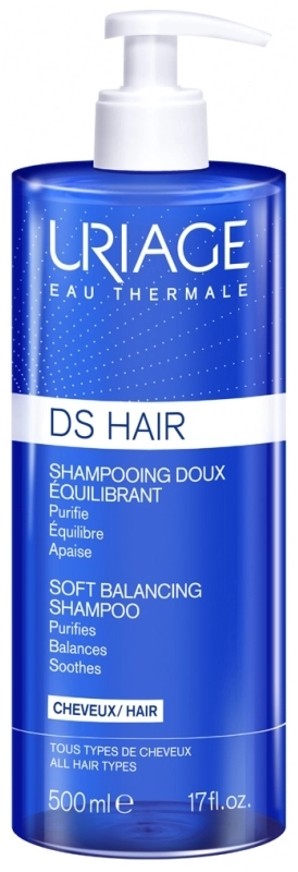 Uriage DS Hair Soft Balancing Почистващ и балансиращ шампоан за коса 500 мл