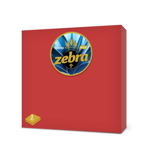 Zebra Салфетки Лукс червени 33/33 35 бр.