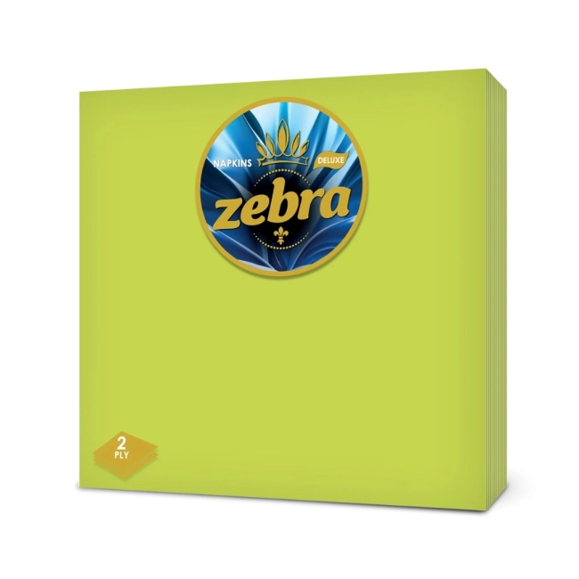 Zebra Салфетки Лукс зелени 33/33 35 бр.