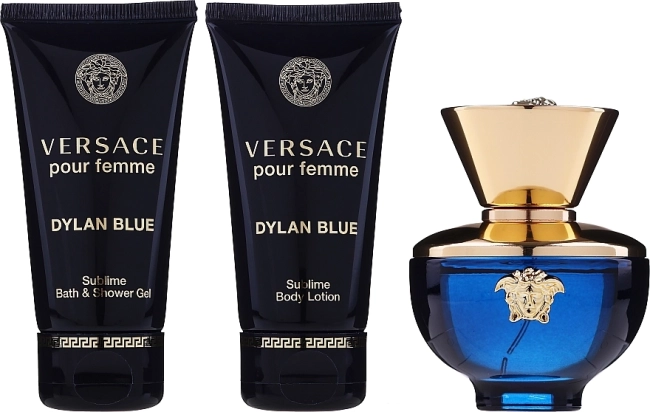 Versace Dylan Blue W Set EdP 50 ml + Лосион за тяло 50 ml + Душ гел 50 ml