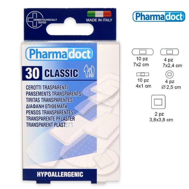 Pharmadoct Classic Прозрачен пластир 5 размера 30 бр