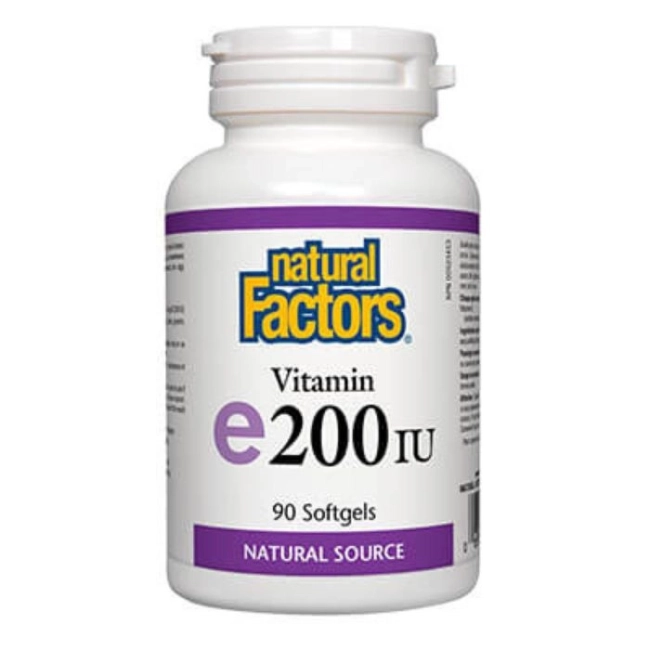 Natural Factors Vitamin E/ Витамин Е (d-алфа токоферол) 200 IU х 90 софтгел капсули