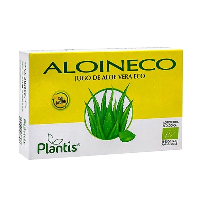 Artesania Agricola Сок от алое вера органик (без алоин) - Aloin Eco Zumo de Aloe Vera Eco /Sin Aloina/ Plantis®, 20 ампули