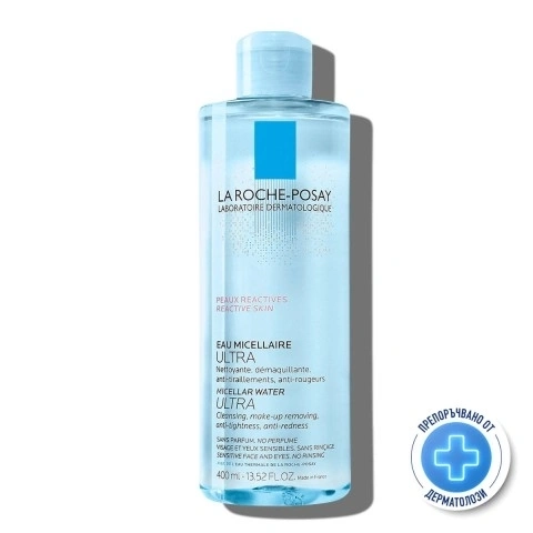 La Roche Posay EAU Micellaire Ultra Мицеларна почистваща вода за реактивна кожа, 400 мл.