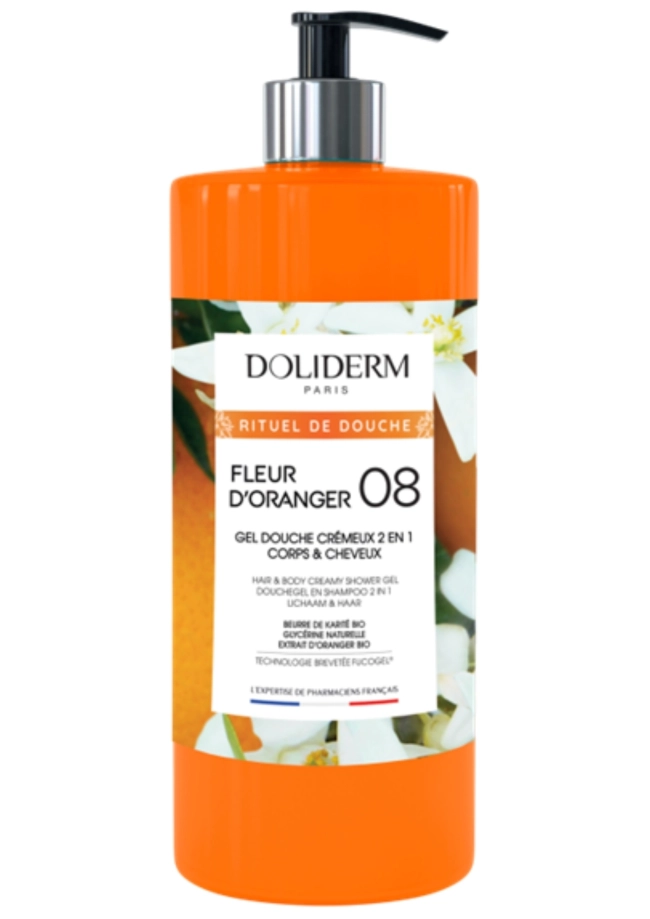 Doliderm Fleur D`Oranger 08 Кремообразен душ гел 2в1 1 л.
