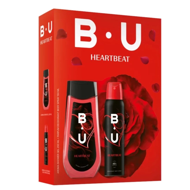 B.U. Heartbeat Део-спрей за жени 75 мл + B.U. Heartbeat Душ гел за тяло 250 мл Комплект