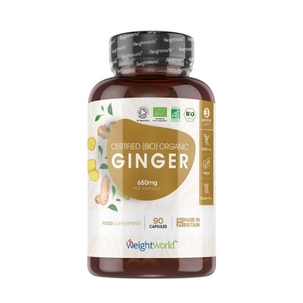 Ginger Organic 650mg x 90 caps – WeightWorld
