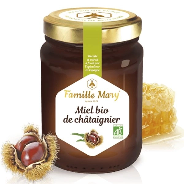 Famille Mary Био пчелен мед от ядлив кестен, 230 g