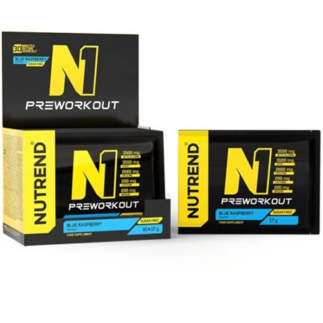 Nutrend N1 Предтренировъчен продукт 10 сашета x 17 г. с вкус на Тропикал