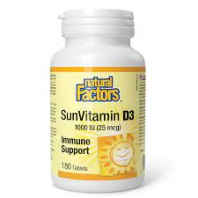 Natural Factors Витамин D3 - Силен имунитет, 1000 IU