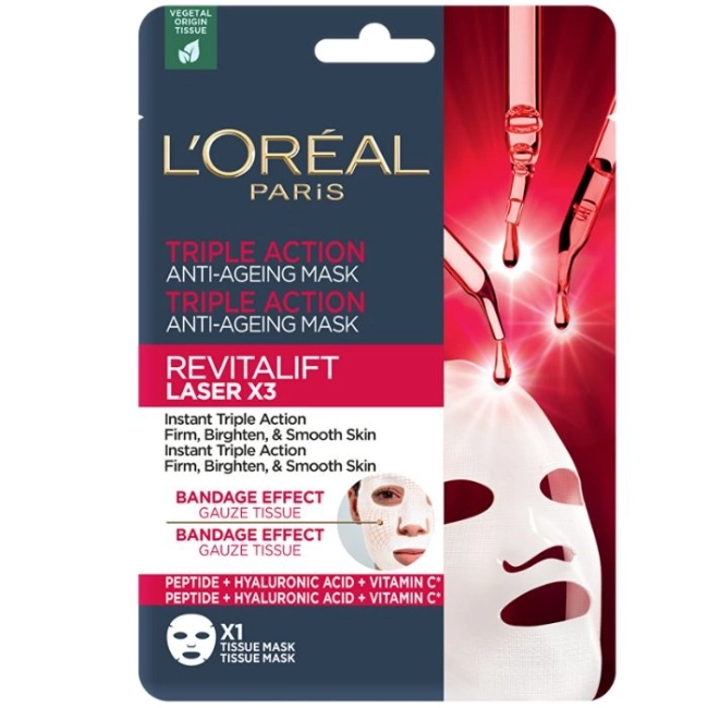 L’Oreal Revitalift Laser X3 Лист-маска за лице против стареене 28 гр