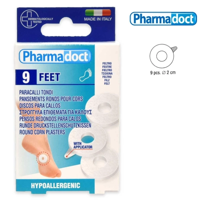 Pharmadoct Хипоалергенни кръгли пластири 9 броя, диаметър 2 см