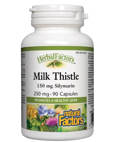 Natural Factors Milk Thistle / Бял трън, 250 mg, 90 капсули