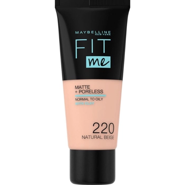 MAYBELLINE NEW YORK FIT ME MATTE Фон дьо тен 220 NATURAL BEIGE, 30 мл.