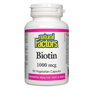 Биотин 1000 мкг за коса кожа и нокти х90 капсули Natural Factors