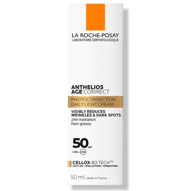 La Roche-Posay Anthelios Age Correct Противостареещ Слънцезащитен крем за лице SPF50+ 50 мл