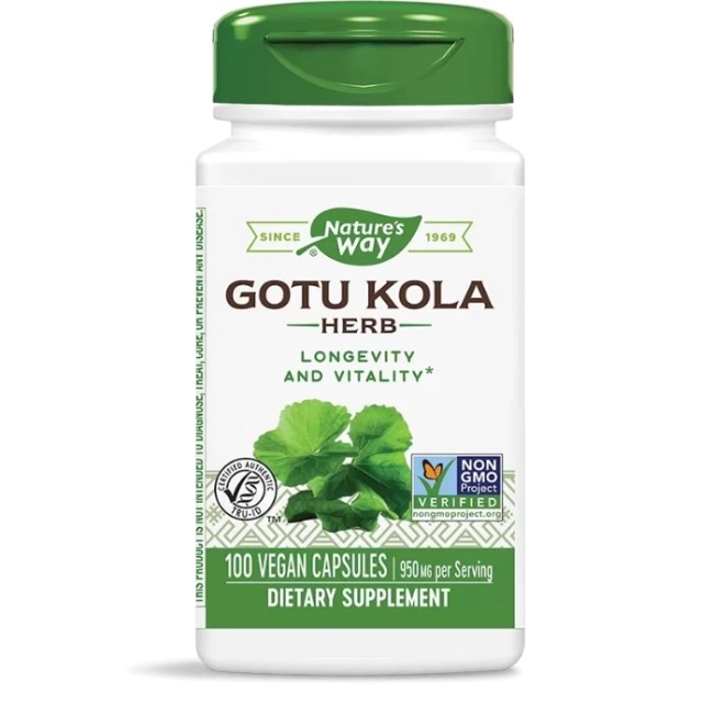 Nature’s Way Готу Кола - Студени крайници, кръвообращение, 475 mg, 100 капсули