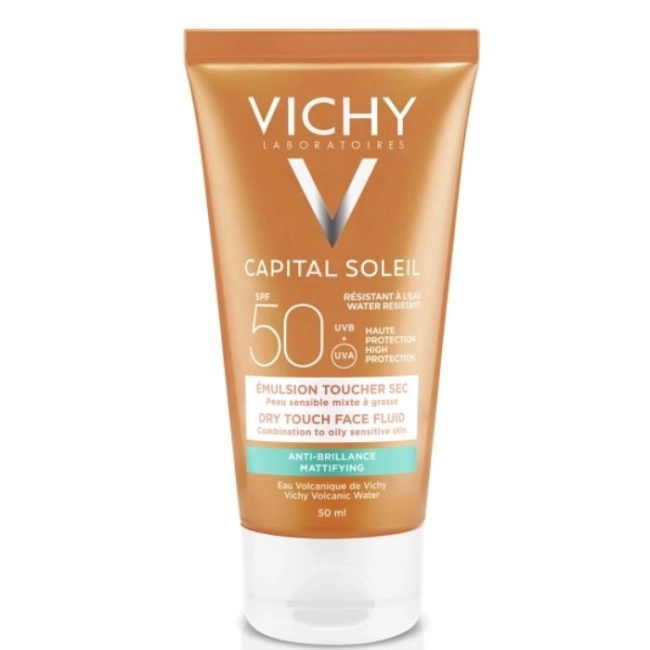 Vichy Capital Soleil BB Dry Touch Тониран матиращ флуид за лице SPF50, 50 мл