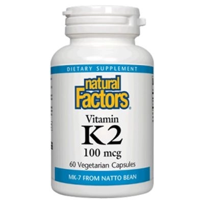 Natural Factors Витамин К2 за здрави кости и зъби 100мкг х60 капсули Natural Factors