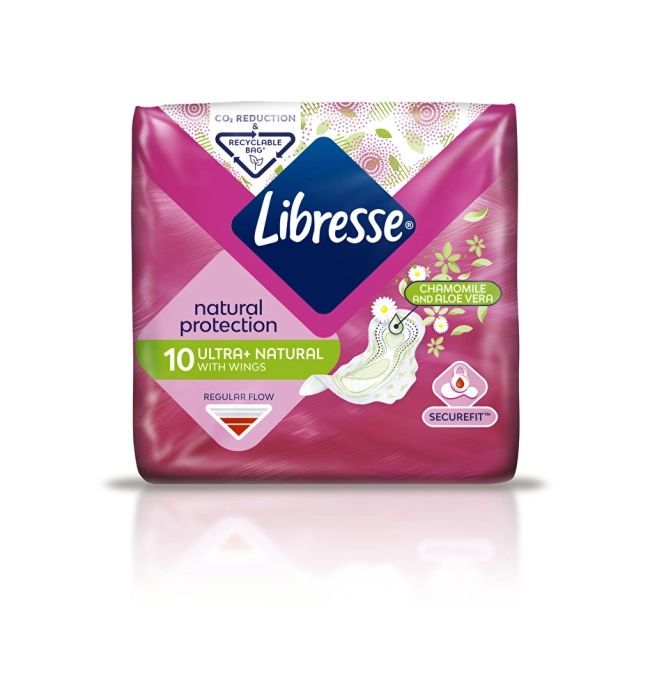 Libresse Ultra + Natural Дамски превръзки с алое вера 10 броя