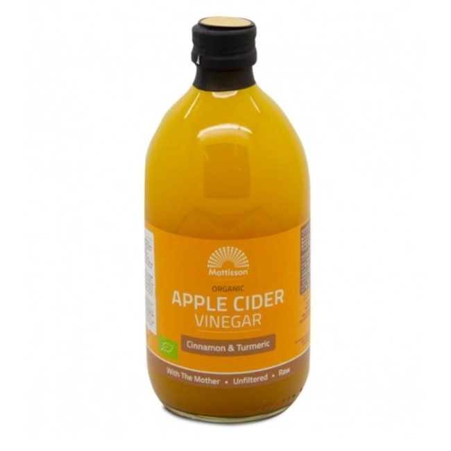 Mattisson Healthstyle Ябълков оцет с канела и куркума Органик, 500 ml