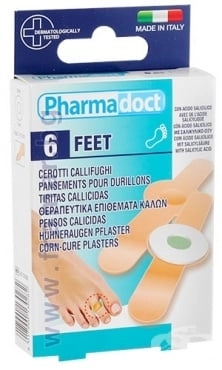 Pharmadoct Feet Пластири за лечение на мазоли 6 бр