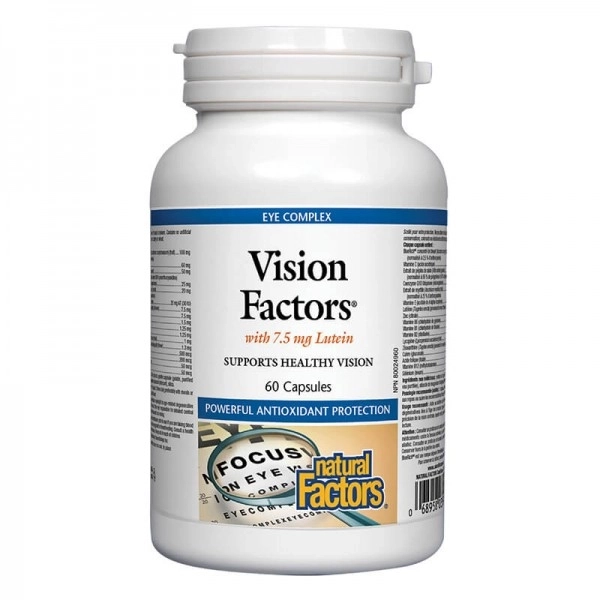 Natural Factors Vision Factors Формула за силно зрение, 60 капсули