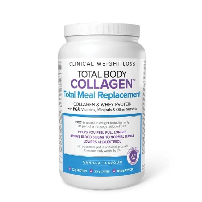 Natural Factors Колаген, суроватъчен протеин с PGX витамини, минерали и нутриенти - Total Body Collagen™ , 855 g прах, с вкус на ванилия