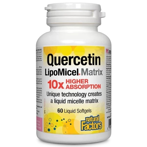 Natural Factors Quercetin LipoMicel Matrix 10 X Higher Absorption/ Кверцетин 250 mg x 60 софтгел капсули