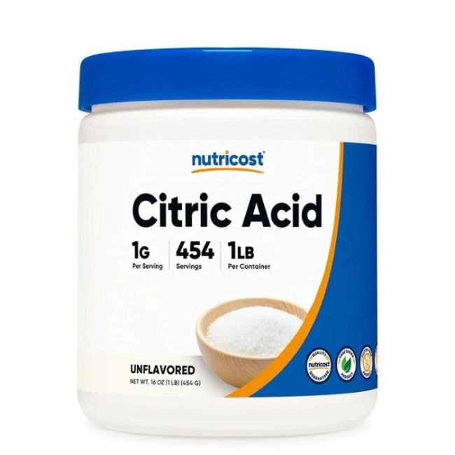 Nutricost Лимонена киселина, 454 g прах