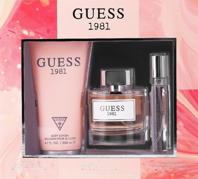 Guess Guess 1981 Комплект за Жени - Тоалетна вода EdT 100 мл + Тоалетна вода EdT 15 мл + Лосион за тяло 200 мл