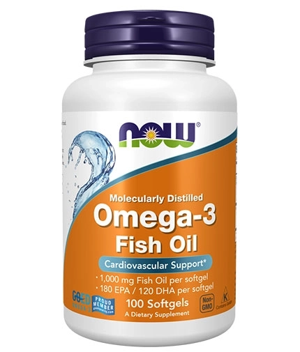 NOW Omega 3 Fish Oil 1000 mg 100 дражета