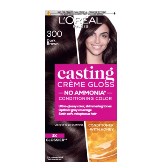 L'OREAL PARIS CASTING CREME GLOSS Боя за коса 300 Darkest brown