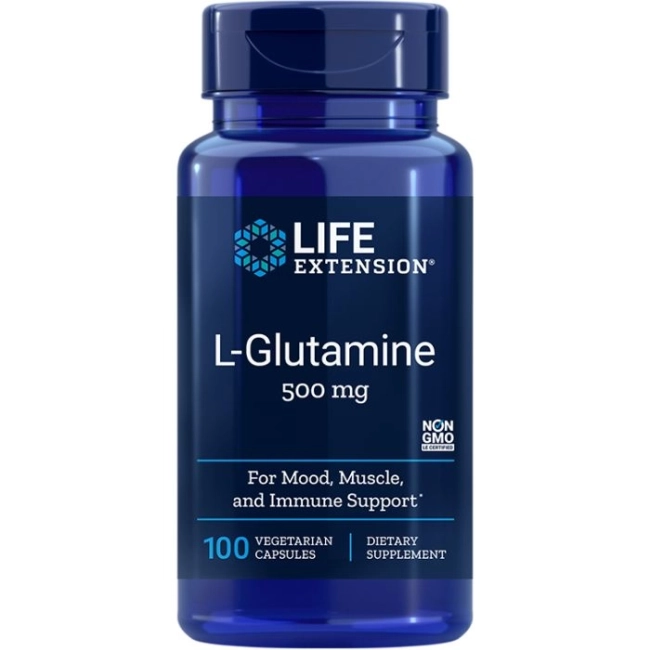 Life Extension L-Glutamine/ Л-Глутамин 500 mg х 100 капсули