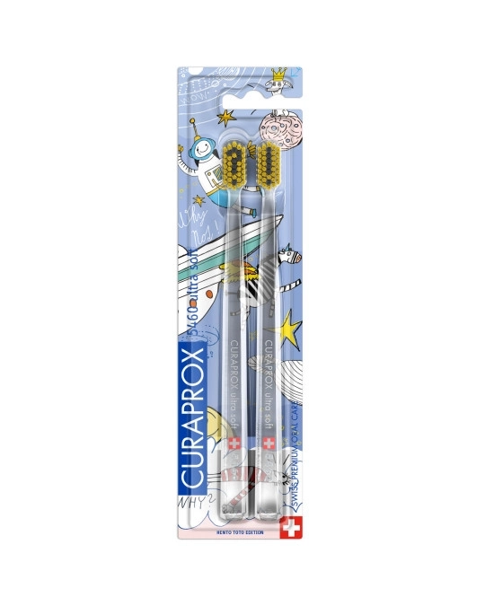 ДУО Curaprox Четка за зъби CS 5460 Duo Special Edition Hento Toto 2022 2 бр. блистер