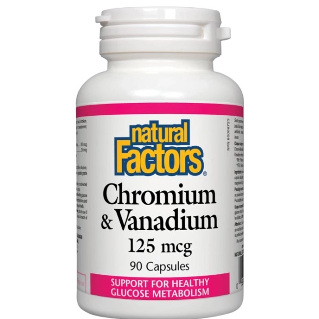 Natural Factors Chromium & Vanadium/ Хром & Ванадий х 90 капсули