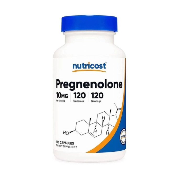 Nutricost Мозъчна функция - Прегненолон (Pregnenolone), 30 mg x 120 капсули