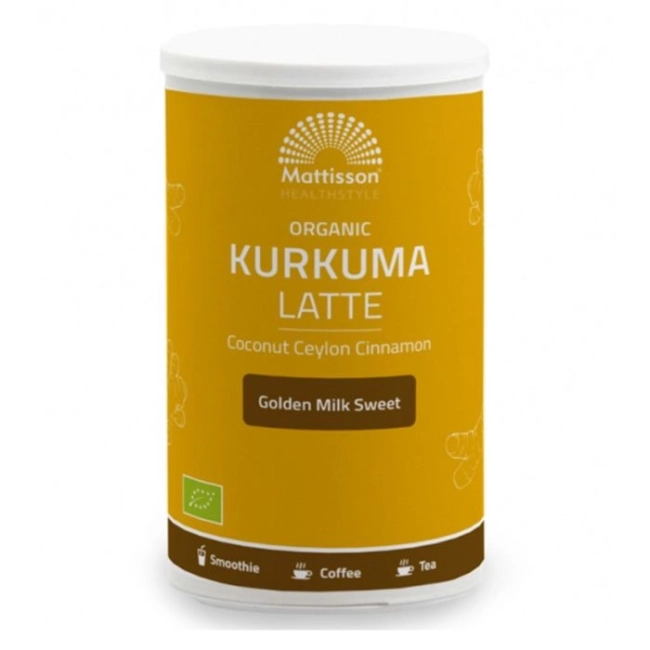 Mattisson Healthstyle Био Лате Куркума с Кокос и Цейлонска канела, 175 mg прах