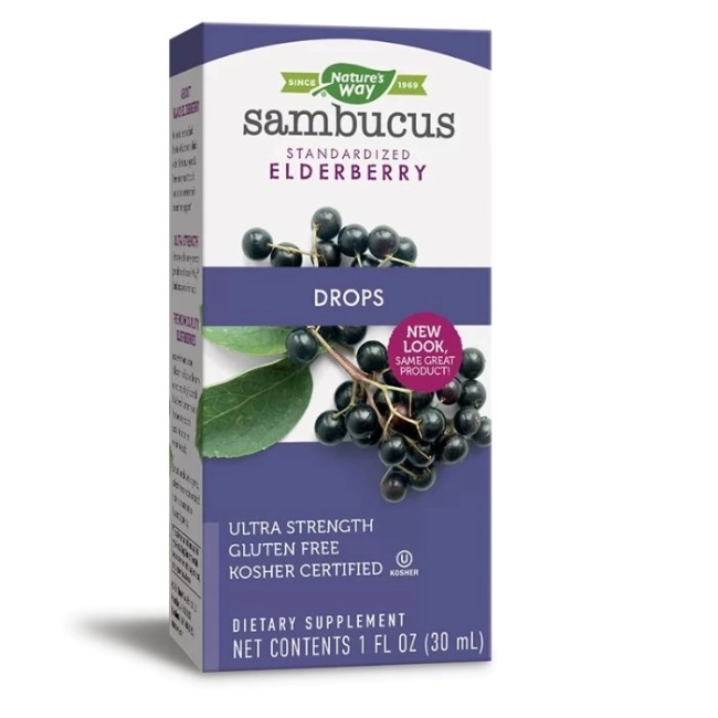 Nature’s Way Самбукус капки с черен бъз – супер концентрат - Sambucus Drops, 30 ml