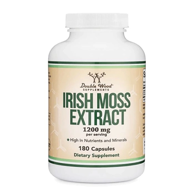 Double Wood Irish sea moss - Червени водорасли (ирландски мъх), 180 капсули