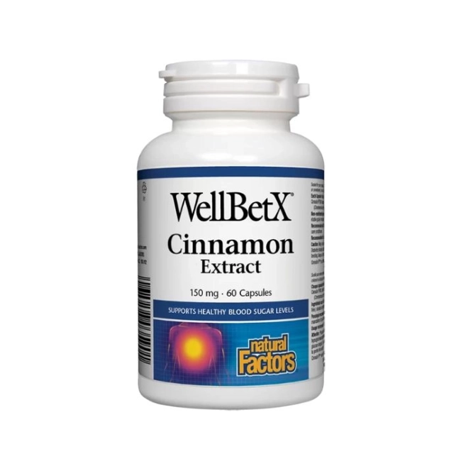 Natural Factors WellBetX® Cinnamon Extract/ Канела 150 mg х 60 капсули