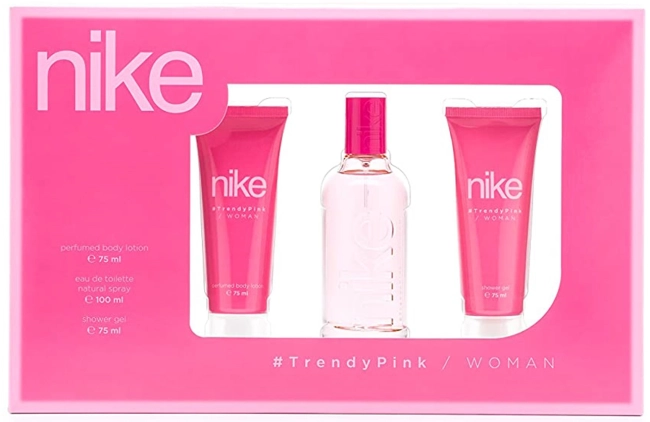Nike Комплект Trendy Pink - Tоалетна вода, Душ гел и Лосион, 100 + 2 x 75 ml