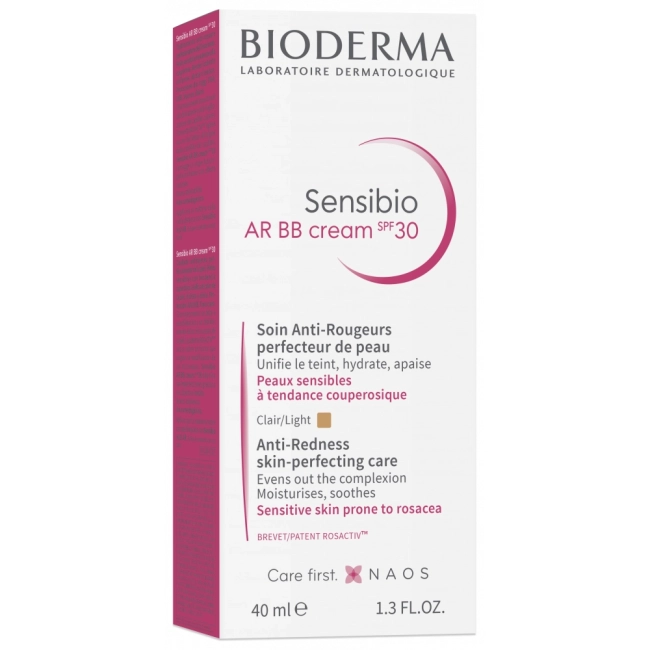 Bioderma Sensibio AR BB Успокояващ оцветен крем за кожа, склонна към зачервявания 40 мл