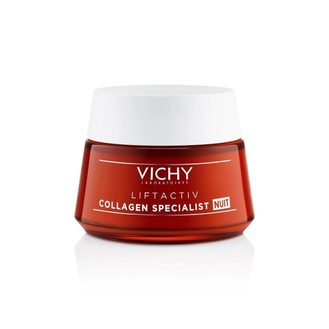 Vichy Liftactiv Collagen Specialist Нощен крем за лице против бръчки за всеки тип кожа, 50 мл