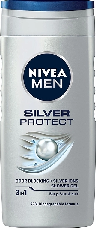 Nivea MAN Silver Protect Душ гел за лице, коса и тяло 250 мл 