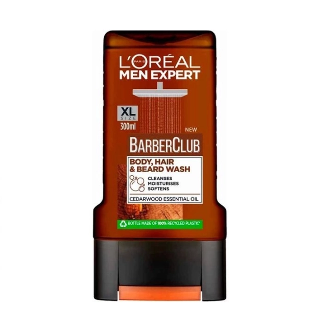 L’Oreal Men Expert Barber Club Мъжки душ-гел за тяло, коса и брада 300 мл