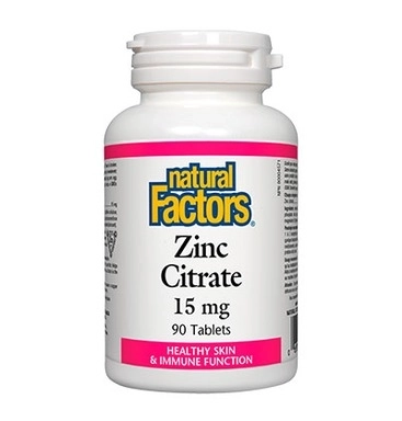 NATURAL FACTORS ZINC CITRATE / ЦИНК (ЦИТРАТ) 15МГ ТАБЛ. Х90